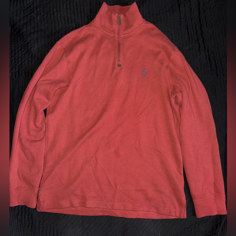 Ralph Lauren Polo Red Quarter-Zip Sweater